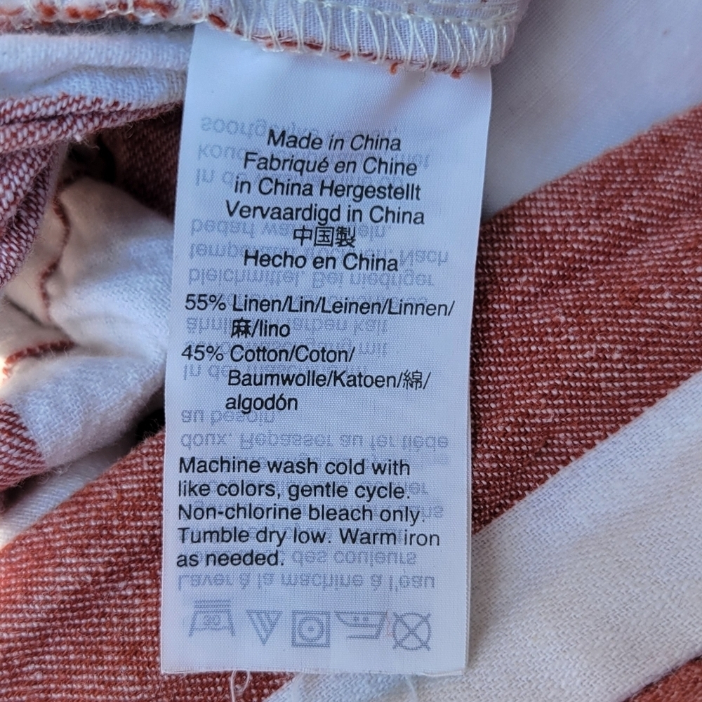 Madewell ~ Beach Red and White Striped Cropped Pants ~ Size Medium - Picture 6 of 8
